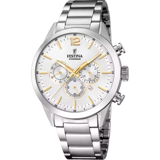 Timeless Chrono mit Edelstahlarmband | F20343/1