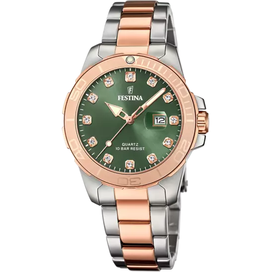 Boyfriend Edelstahlarmband (Silber/Rosé) | F20505/4
