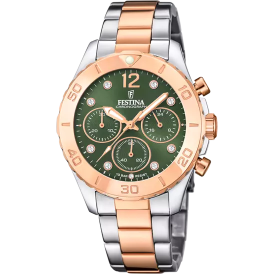 Boyfriend Edelstahlarmband (Silber/Rosé) | F20605/2