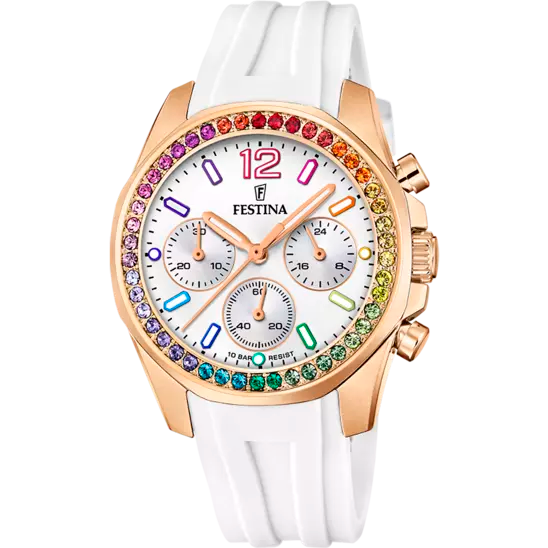 Boyfriend Rainbow mit Kautschuk Armband | F20611/2