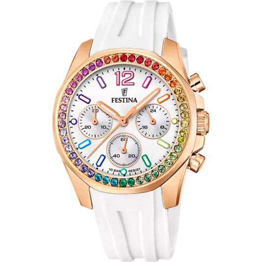 Boyfriend Rainbow mit Kautschuk Armband | F20611/2