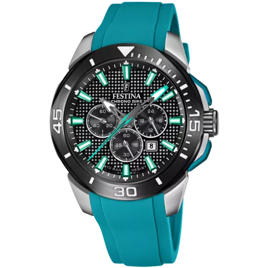 CHRONO BIKE mit Silikon Armband | F20642/3
