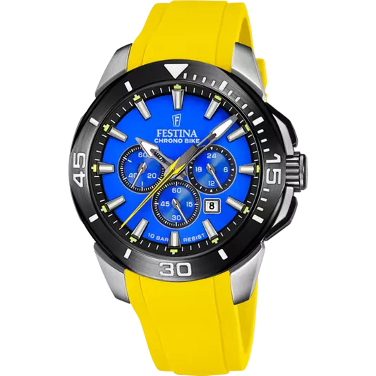 CHRONO BIKE mit Silikon Armband | F20642/D
