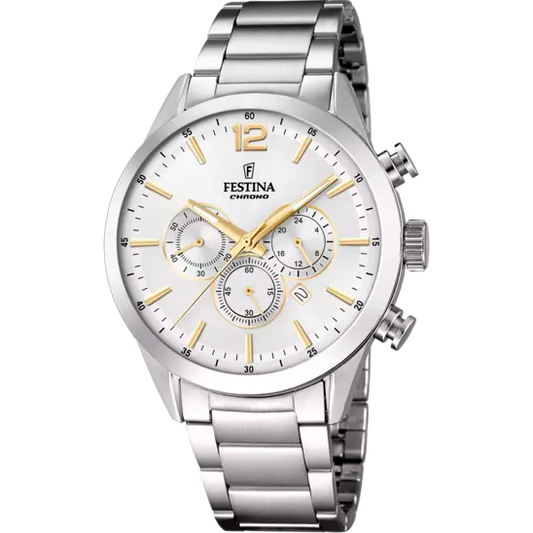 Timeless Chrono mit Edelstahlarmband | F20343/1