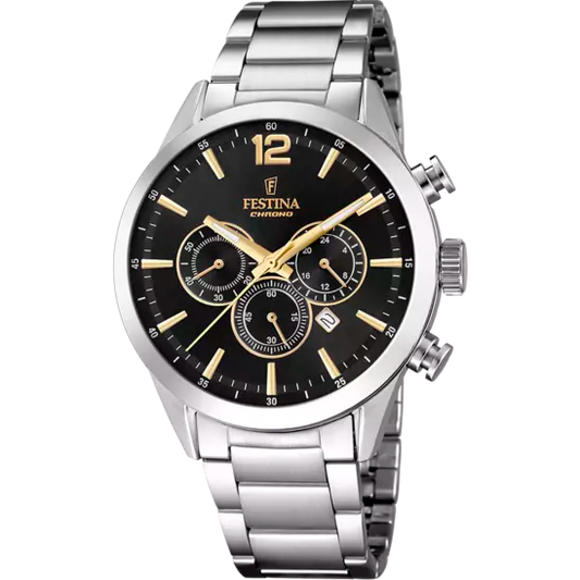 Timeless Chrono mit Edelstahlarmband | F20343/4