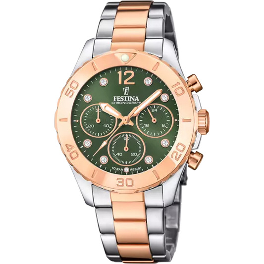 Boyfriend Edelstahlarmband (Silber/Rosé) | F20605/2