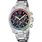 Boyfriend Rainbow mit Edelstahlband (Silber) | F20606/3