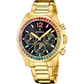 Boyfriend Rainbow mit Edelstahlband (Gold) | F20609/3