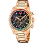 Boyfriend Rainbow mit Edelstahlband (Rosé) | F20639/3