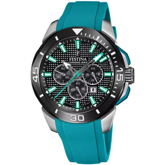 CHRONO BIKE mit Silikon Armband | F20642/3