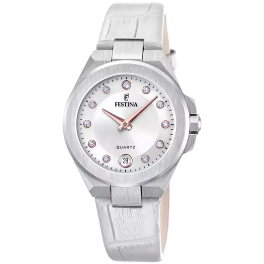Mademoiselle Weiß Leder Armband | F20701/1